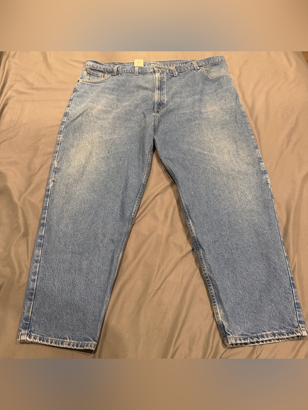 VTG Carhartt B17 STW Relaxed Fit Blue Jeans Men 48x30 Denim Heavyweight